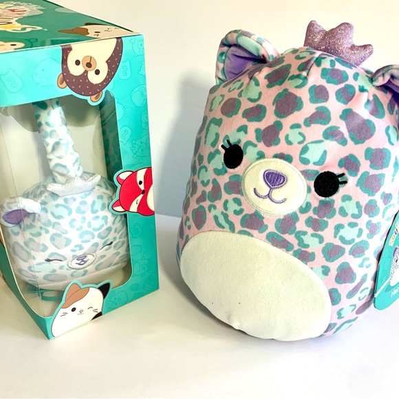 Squishmallows Hera The Princess Cheetah Gift Set Plush Wired Headphone & Plush - Picture 2 of 13